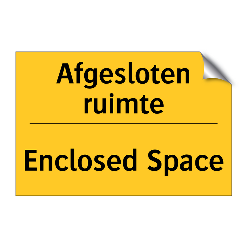 Afgesloten ruimte - Enclosed Space