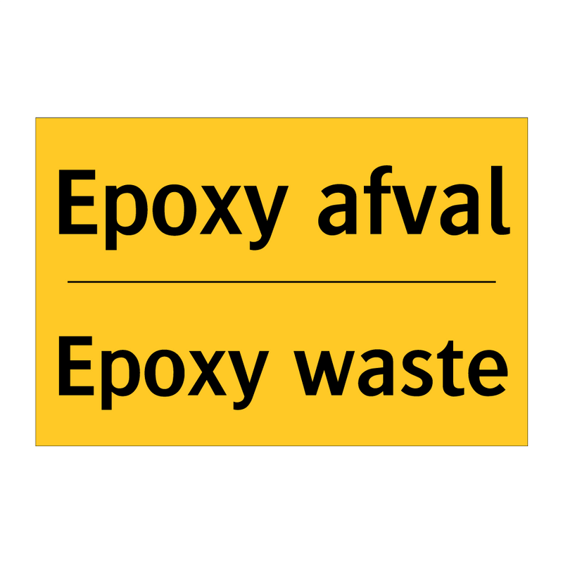Epoxy afval - Epoxy waste