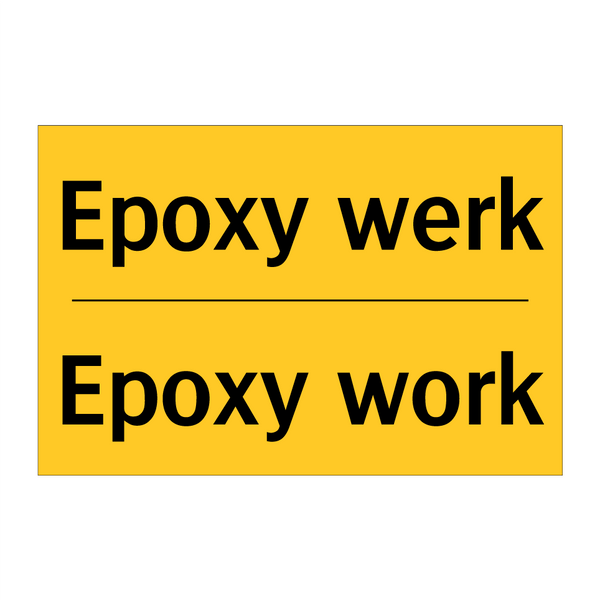 Epoxy werk - Epoxy work