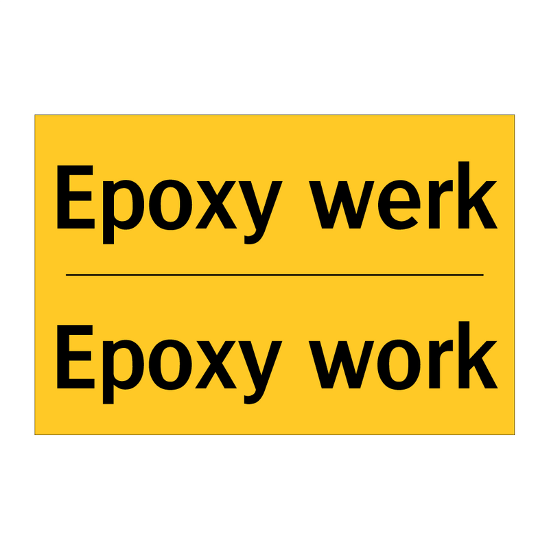 Epoxy werk - Epoxy work