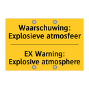 Waarschuwing: Explosieve atmosfeer - EX Warning: Explosive atmosphere
