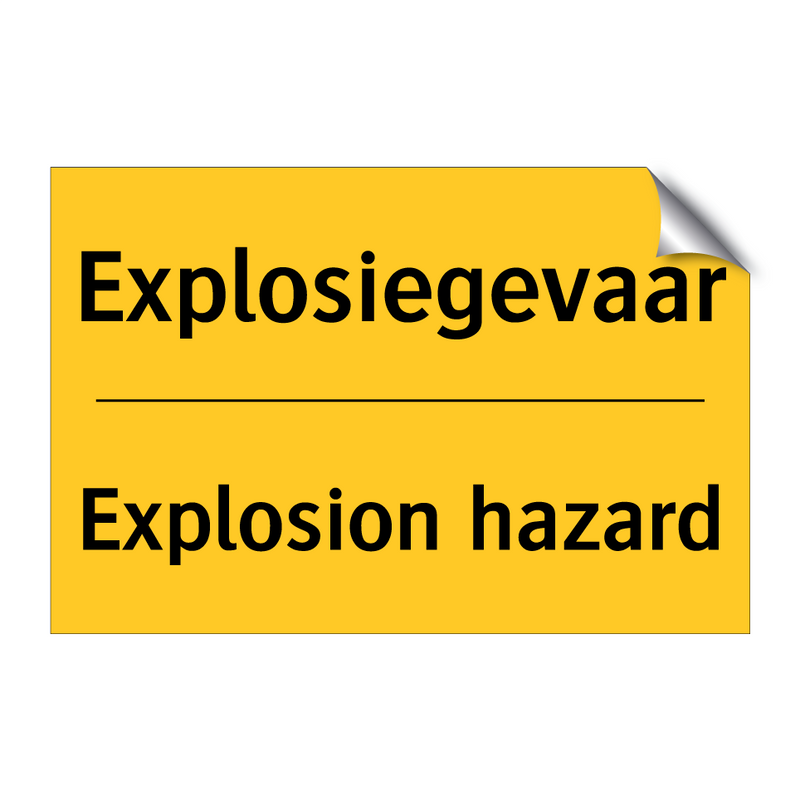 Explosiegevaar - Explosion hazard
