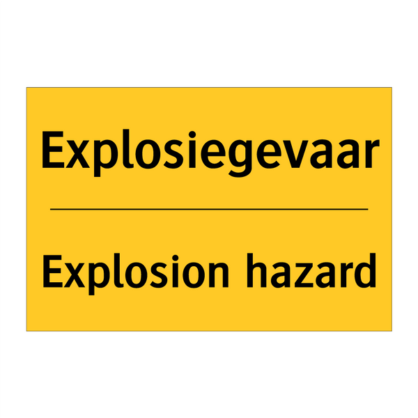 Explosiegevaar - Explosion hazard
