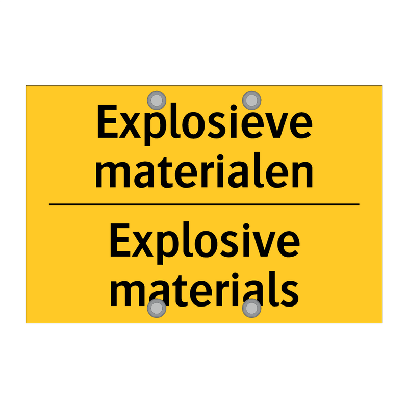 Explosieve materialen - Explosive materials