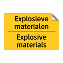 Explosieve materialen - Explosive materials