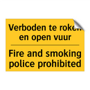 Verboden te roken en open vuur - Fire and smoking police prohibited