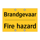 Brandgevaar - Fire hazard