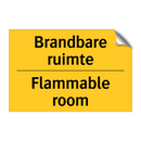 Brandbare ruimte - Flammable room