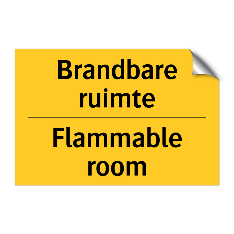 Brandbare ruimte - Flammable room