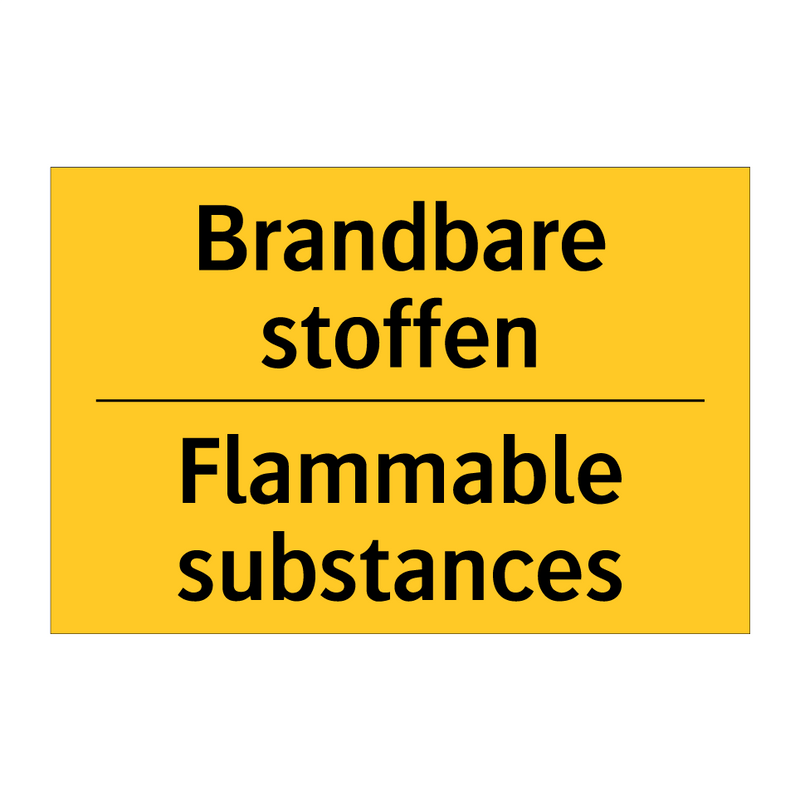 Brandbare stoffen - Flammable substances