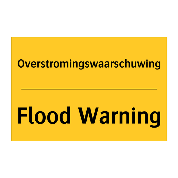 Overstromingswaarschuwing - Flood Warning