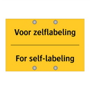 Voor zelflabeling - For self-labeling