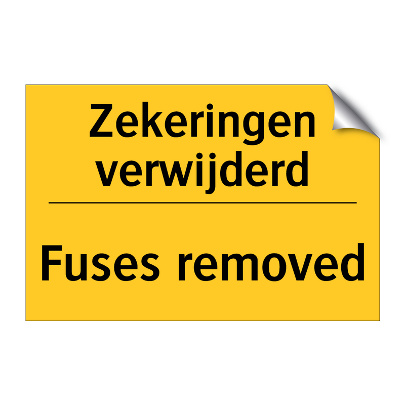 Zekeringen verwijderd - Fuses removed