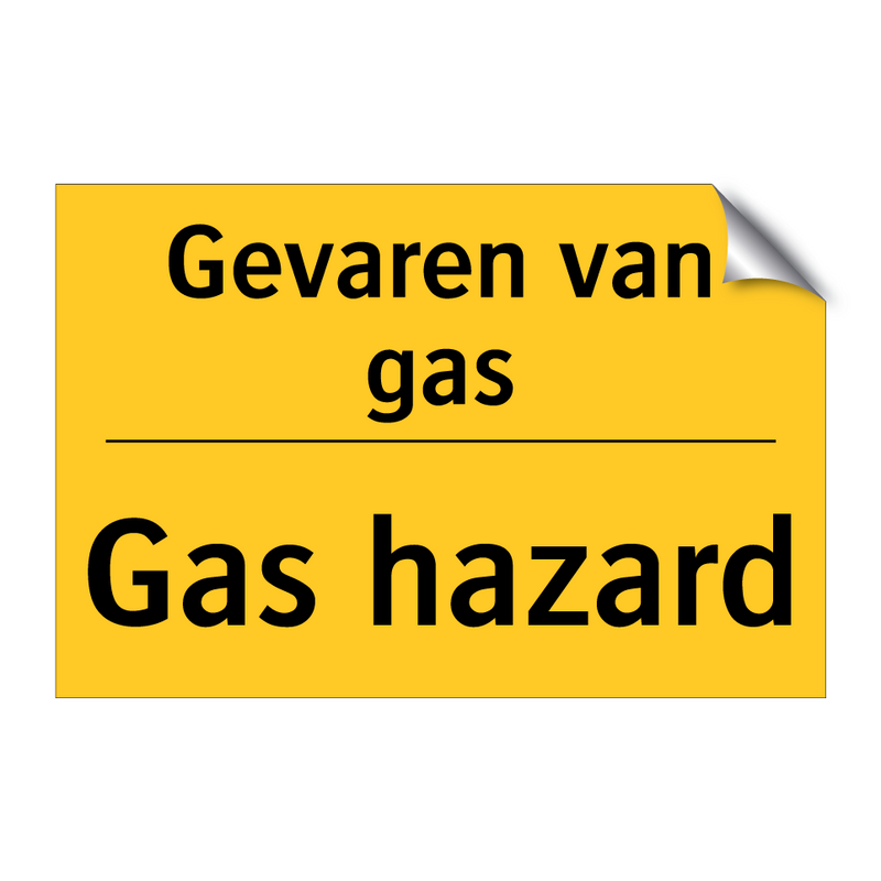 Gevaren van gas - Gas hazard