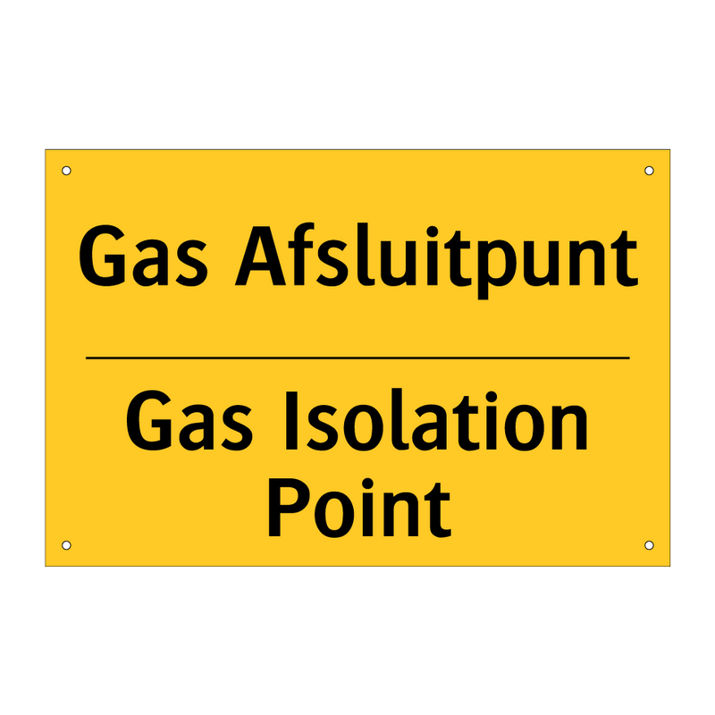 Gas Afsluitpunt - Gas Isolation Point
