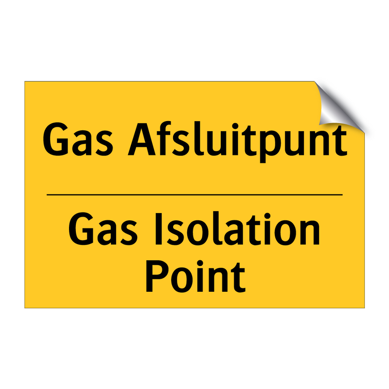 Gas Afsluitpunt - Gas Isolation Point