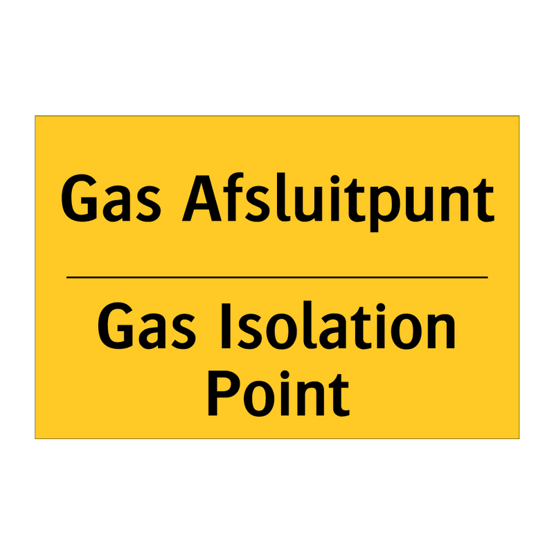 Gas Afsluitpunt - Gas Isolation Point