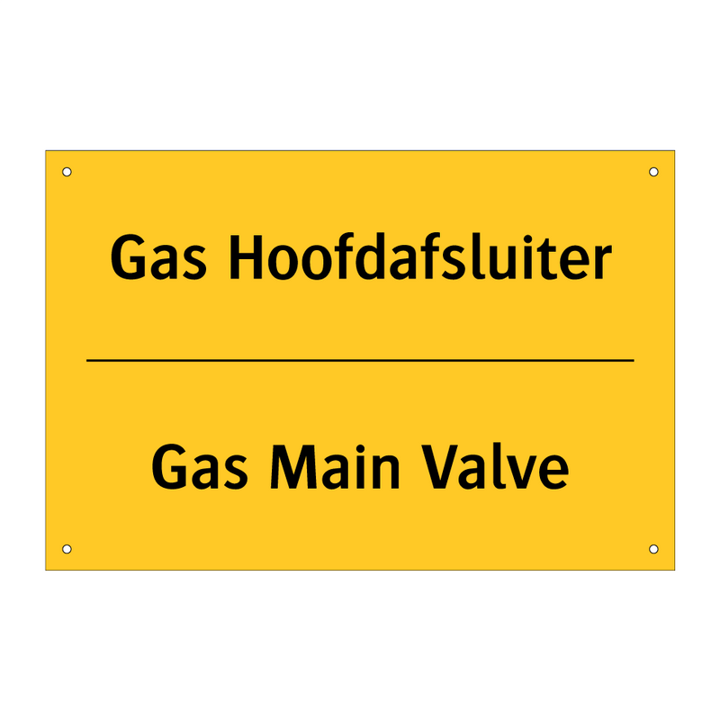 Gas Hoofdafsluiter - Gas Main Valve