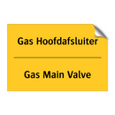 Gas Hoofdafsluiter - Gas Main Valve