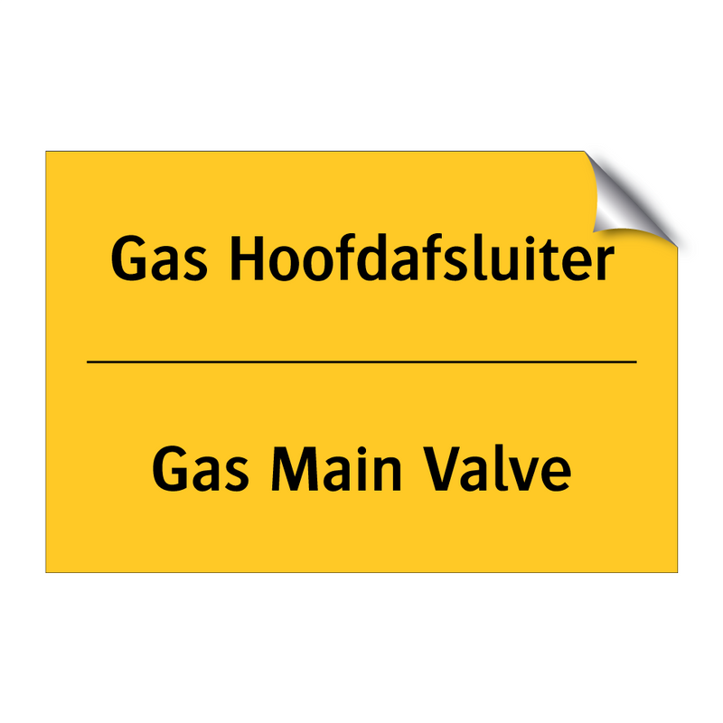 Gas Hoofdafsluiter - Gas Main Valve