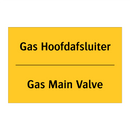 Gas Hoofdafsluiter - Gas Main Valve
