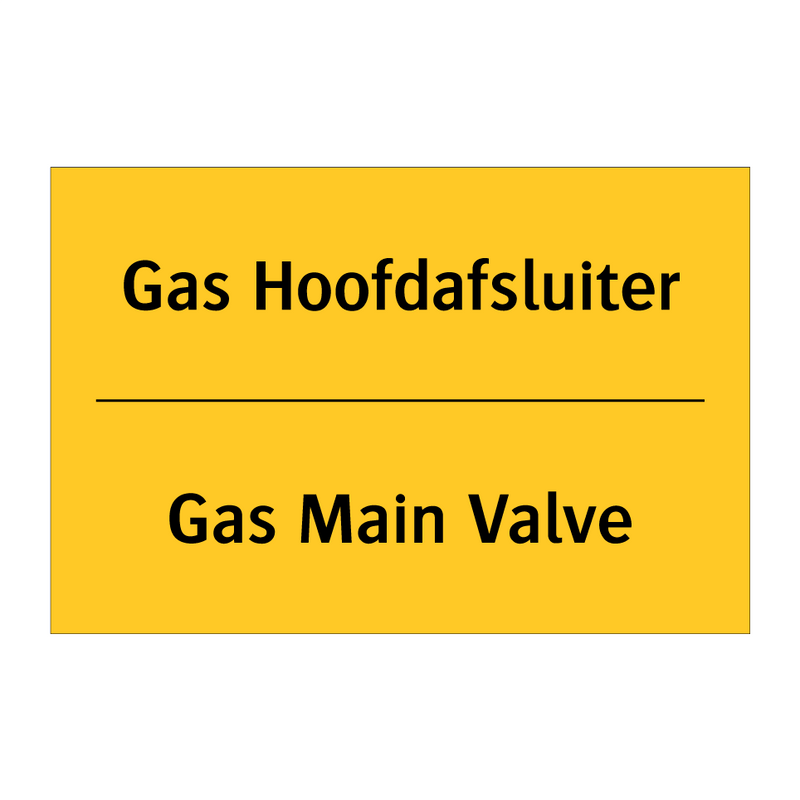 Gas Hoofdafsluiter - Gas Main Valve