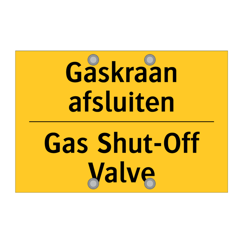 Gaskraan afsluiten - Gas Shut-Off Valve