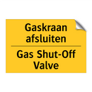 Gaskraan afsluiten - Gas Shut-Off Valve