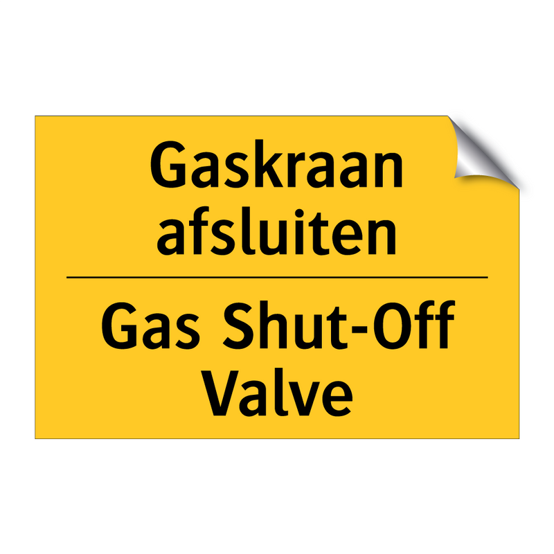 Gaskraan afsluiten - Gas Shut-Off Valve