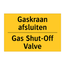 Gaskraan afsluiten - Gas Shut-Off Valve