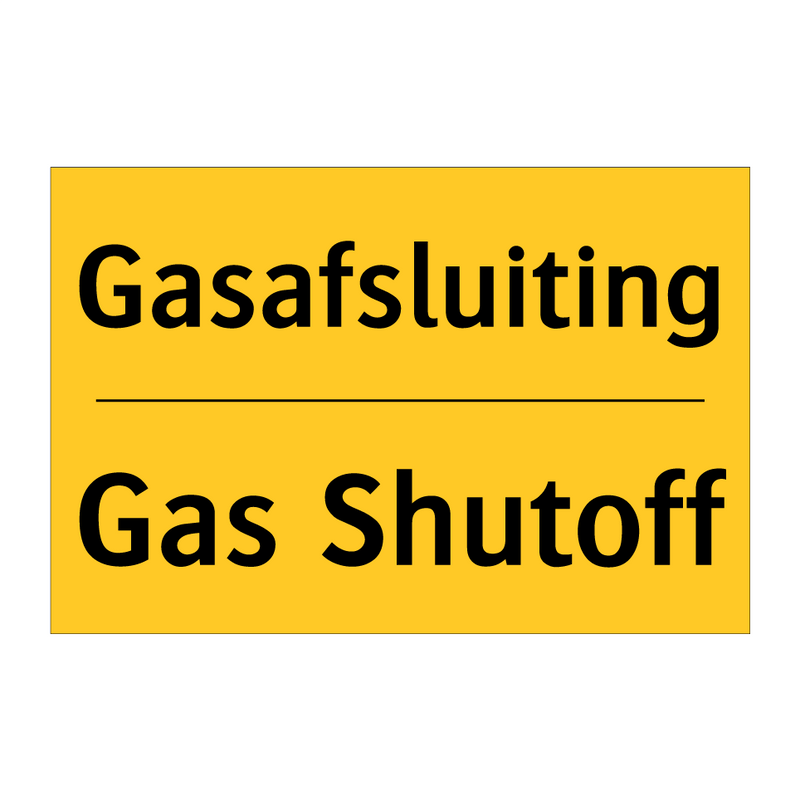 Gasafsluiting - Gas Shutoff