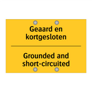 Geaard en kortgesloten - Grounded and short-circuited