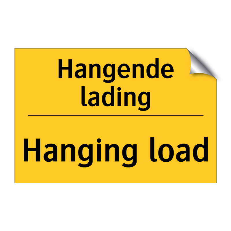 Hangende lading - Hanging load