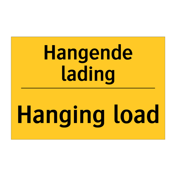 Hangende lading - Hanging load