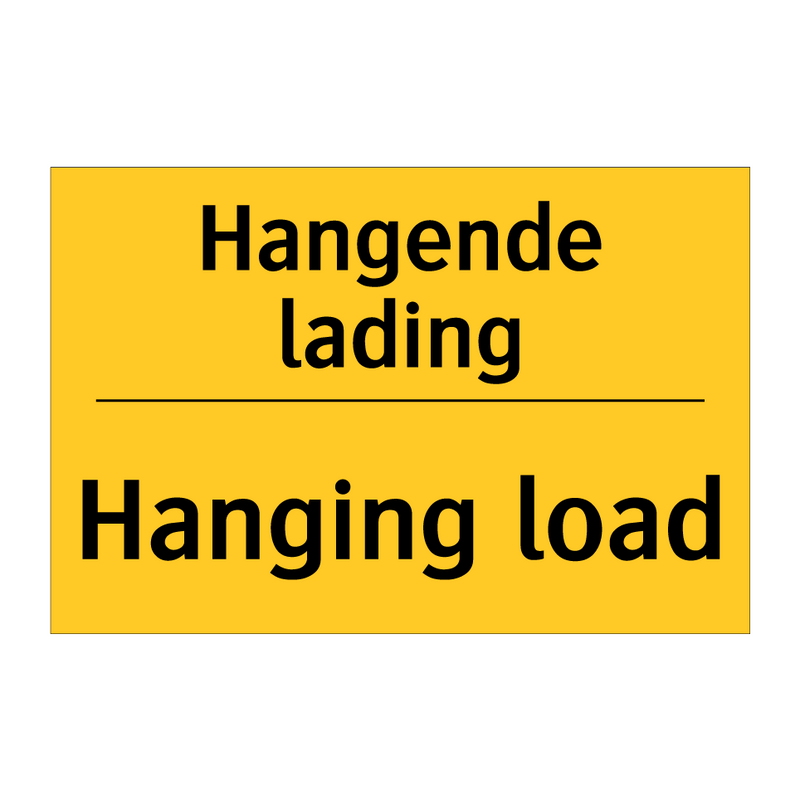 Hangende lading - Hanging load