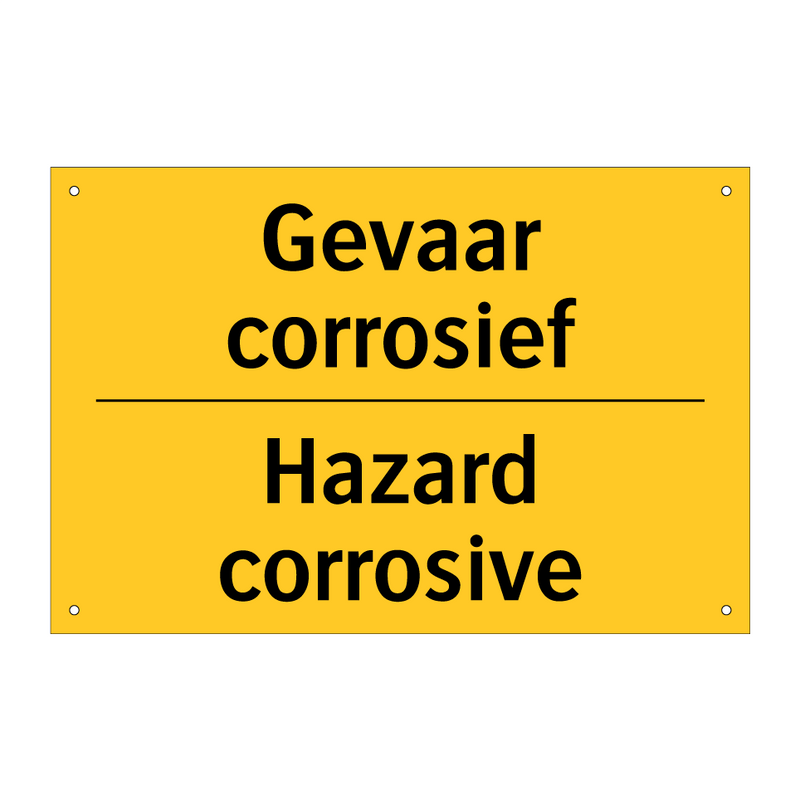 Gevaar corrosief - Hazard corrosive