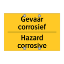 Gevaar corrosief - Hazard corrosive