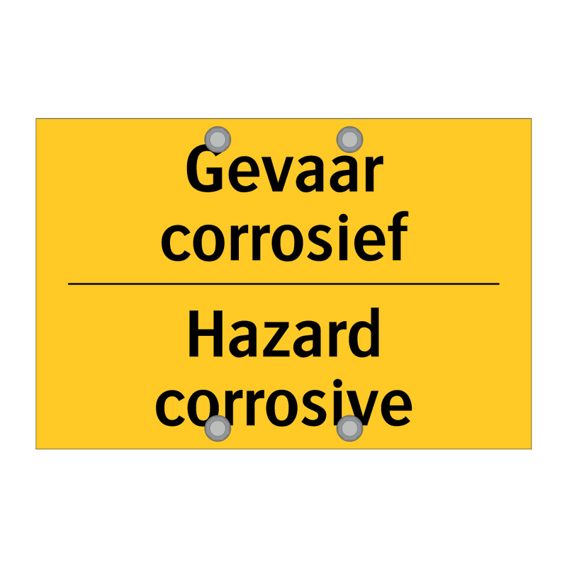 Gevaar corrosief - Hazard corrosive