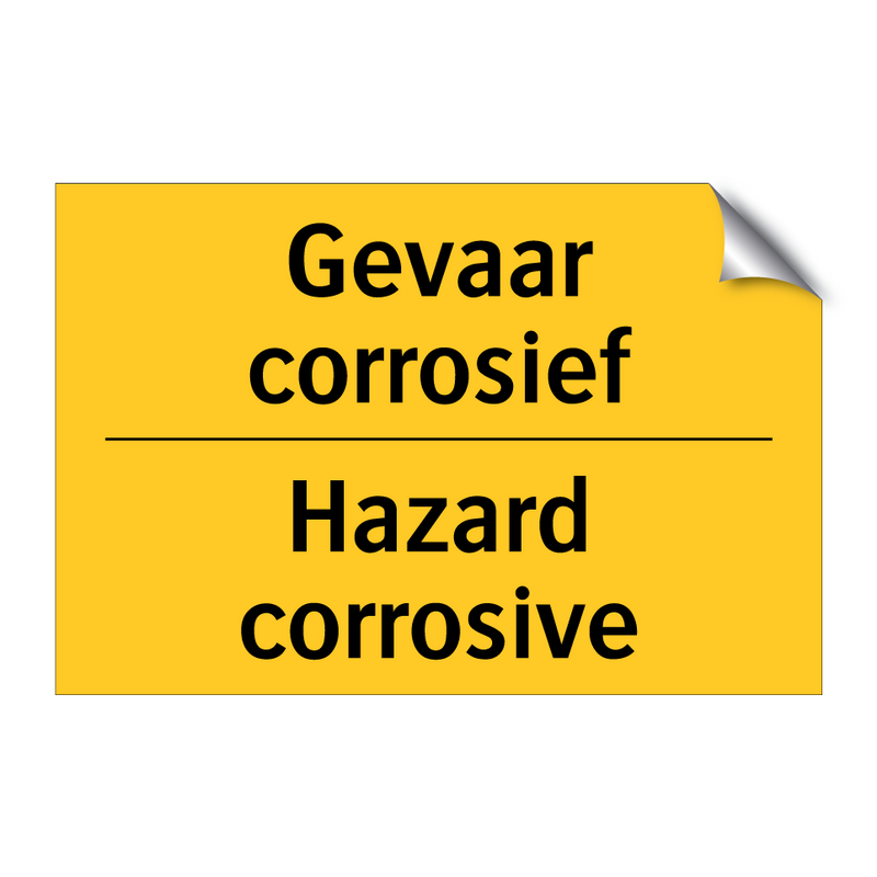 Gevaar corrosief - Hazard corrosive