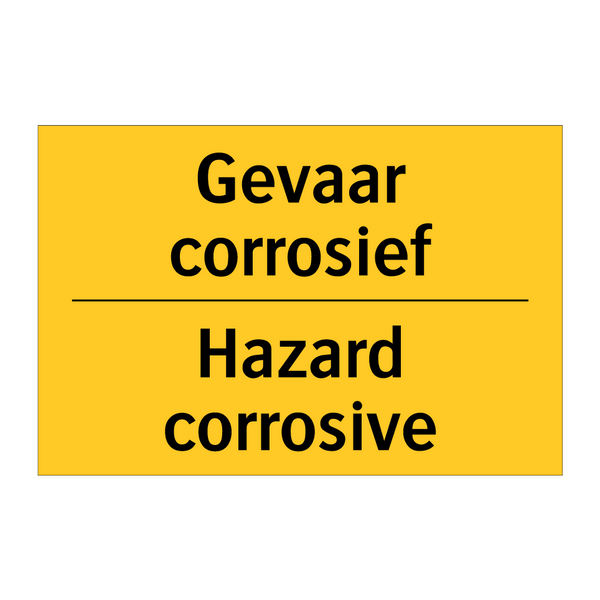 Gevaar corrosief - Hazard corrosive