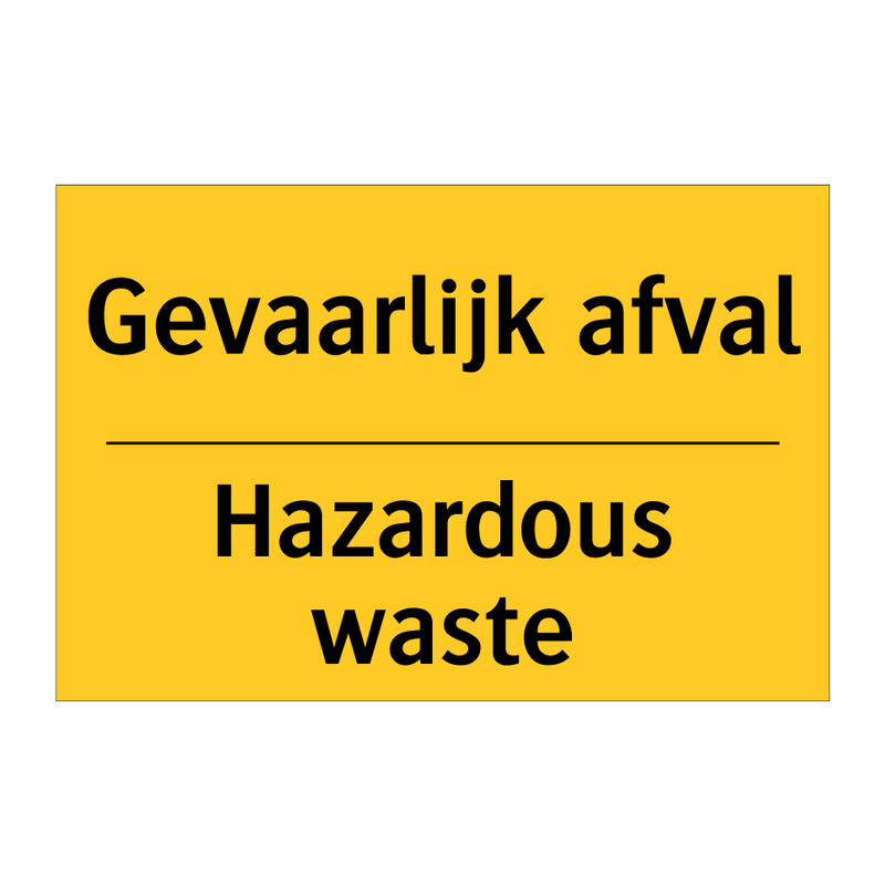 Gevaarlijk afval - Hazardous waste