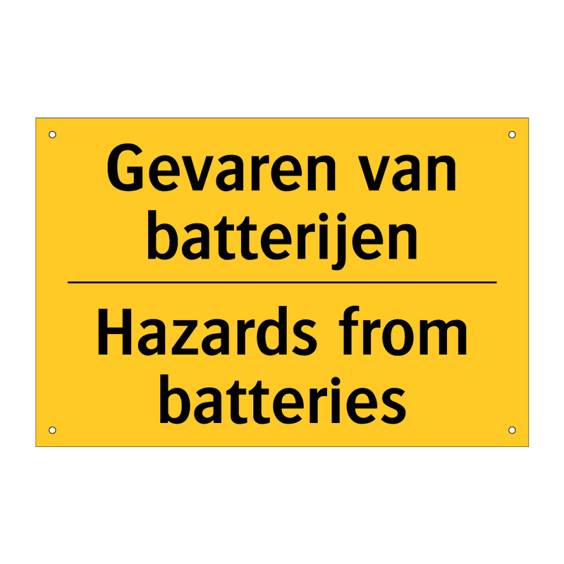 Gevaren van batterijen - Hazards from batteries