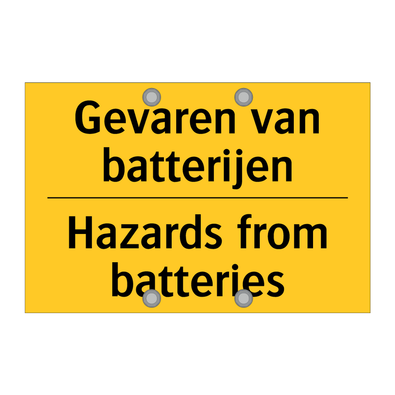 Gevaren van batterijen - Hazards from batteries