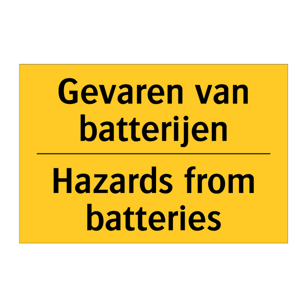Gevaren van batterijen - Hazards from batteries