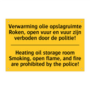 Verwarming olie opslagruimte Roken, /.../ - Heating oil storage room Smoking, /.../