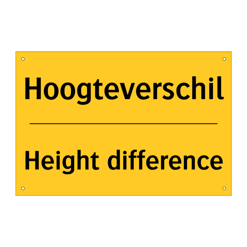 Hoogteverschil - Height difference