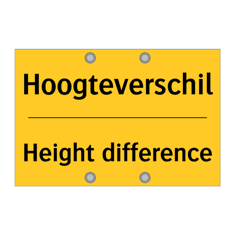 Hoogteverschil - Height difference