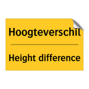 Hoogteverschil - Height difference