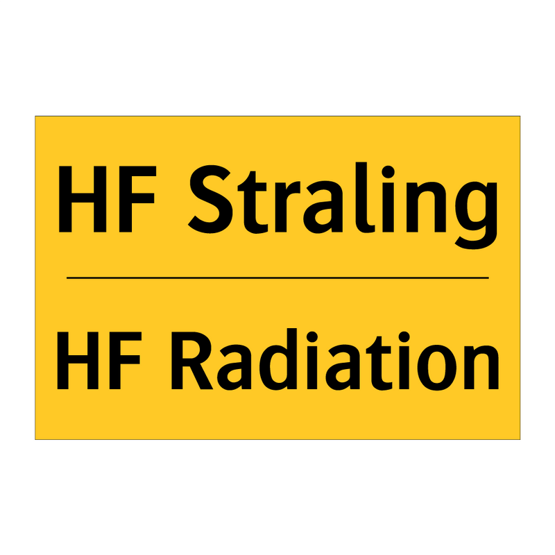HF Straling - HF Radiation