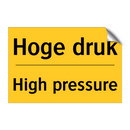 Hoge druk - High pressure